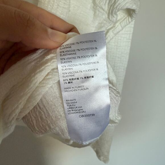 Anthropologie Womens Top XL White Long Sleeve V Neck Gauzy Boho Milkmade Cottage - Picture 5 of 6